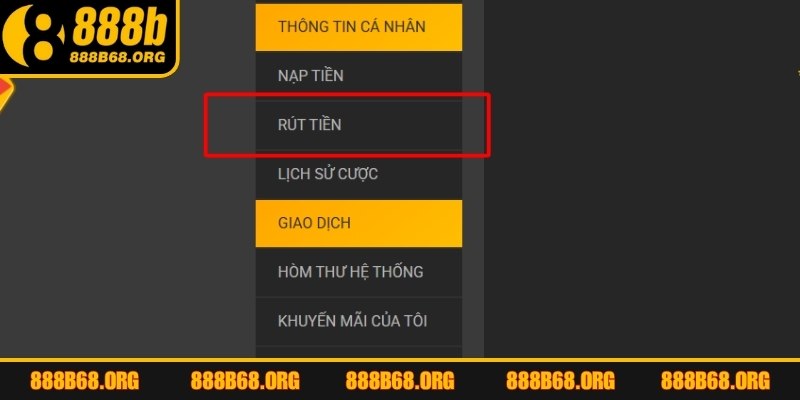 Thao tác rút tiền 888b cực kỳ nhanh