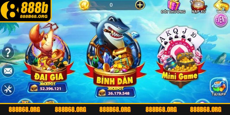 Người chơi lựa chọn một trong 3 phòng cược